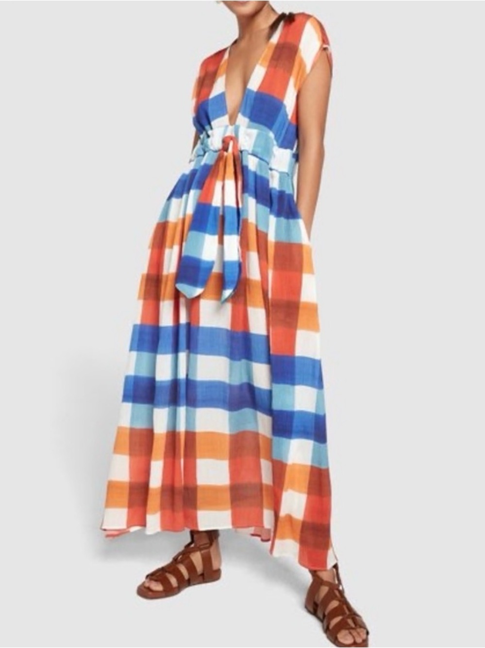 Mara Hoffman Katinka Gingham Maxi Dress